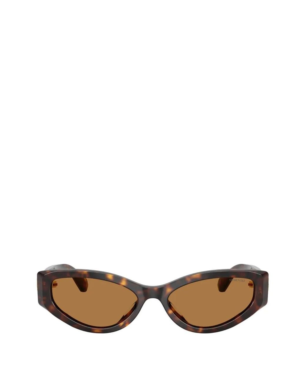 Swarovski Brown Tortoiseshell-Effect Crystal-Embellished Sunglasses