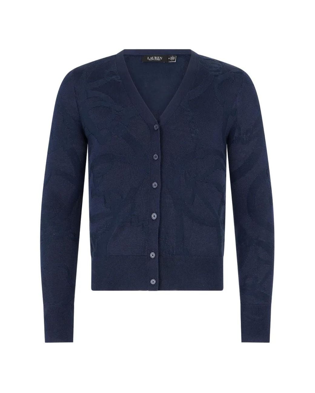 Ralph Lauren Blue V-Neck Buttoned Cardigan