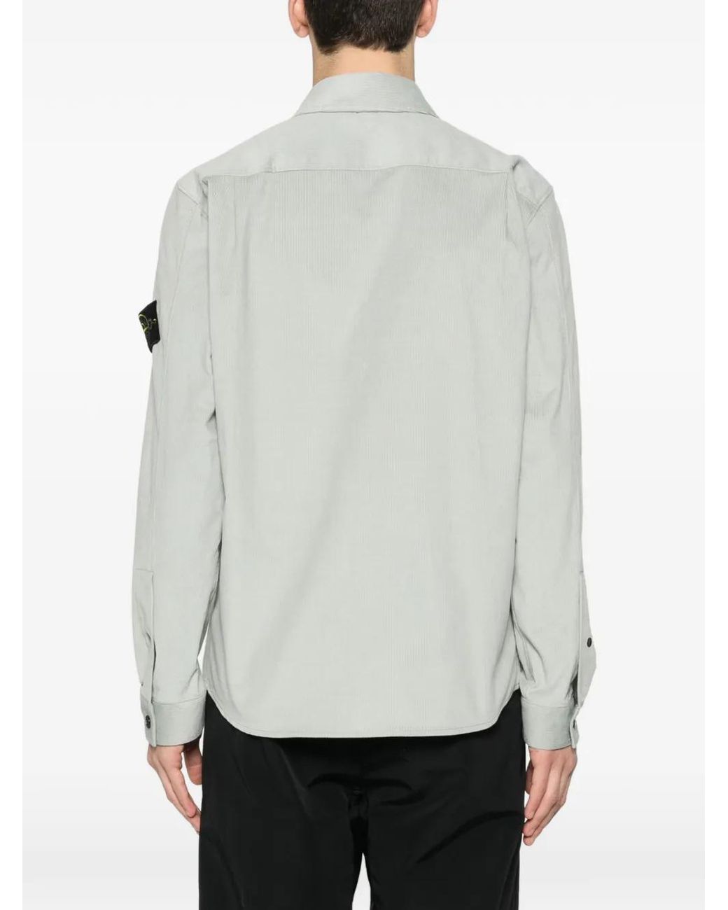 Stone Island Gray Cotton Shirt for men