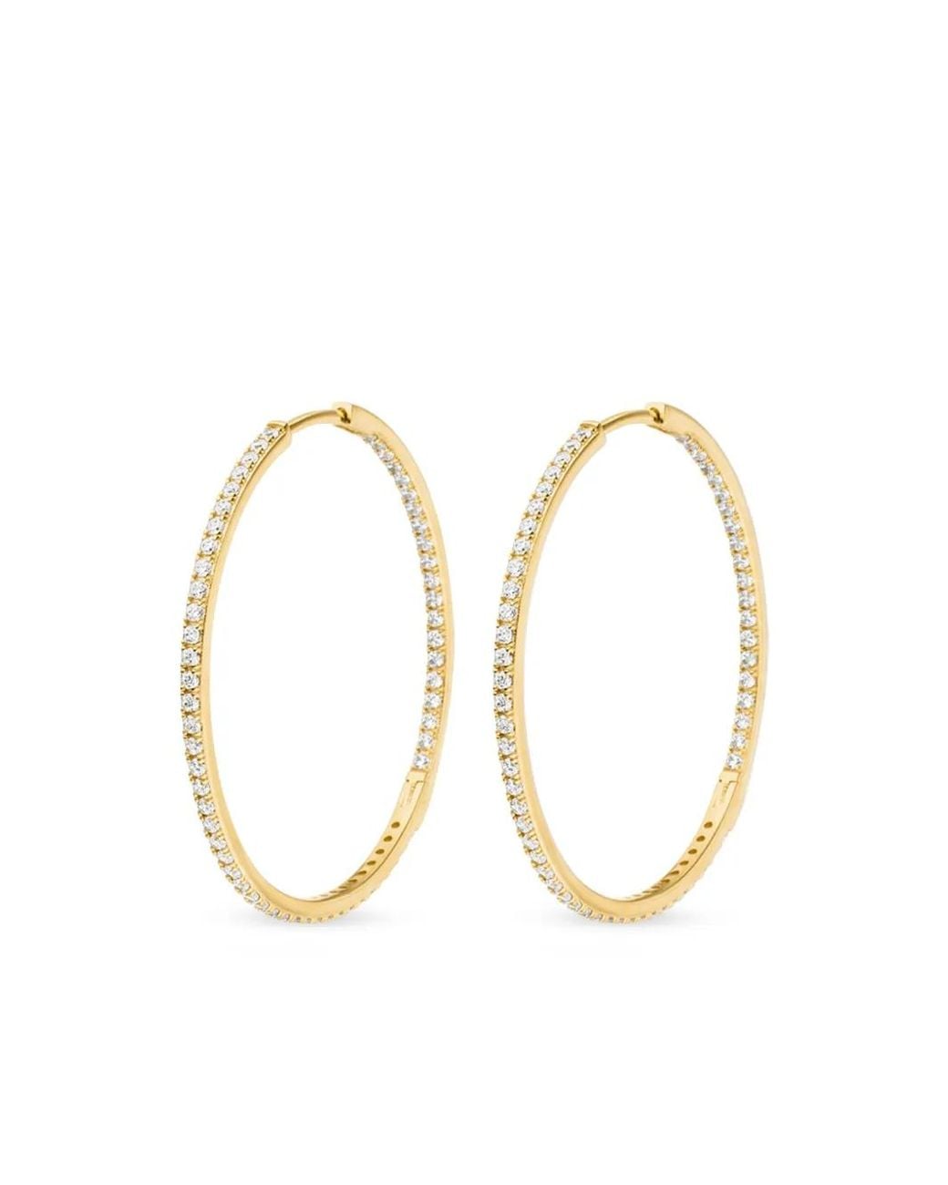 VEYNOU Metallic 14Kt Recycled Cleo Big Diamond Hoop Earrings