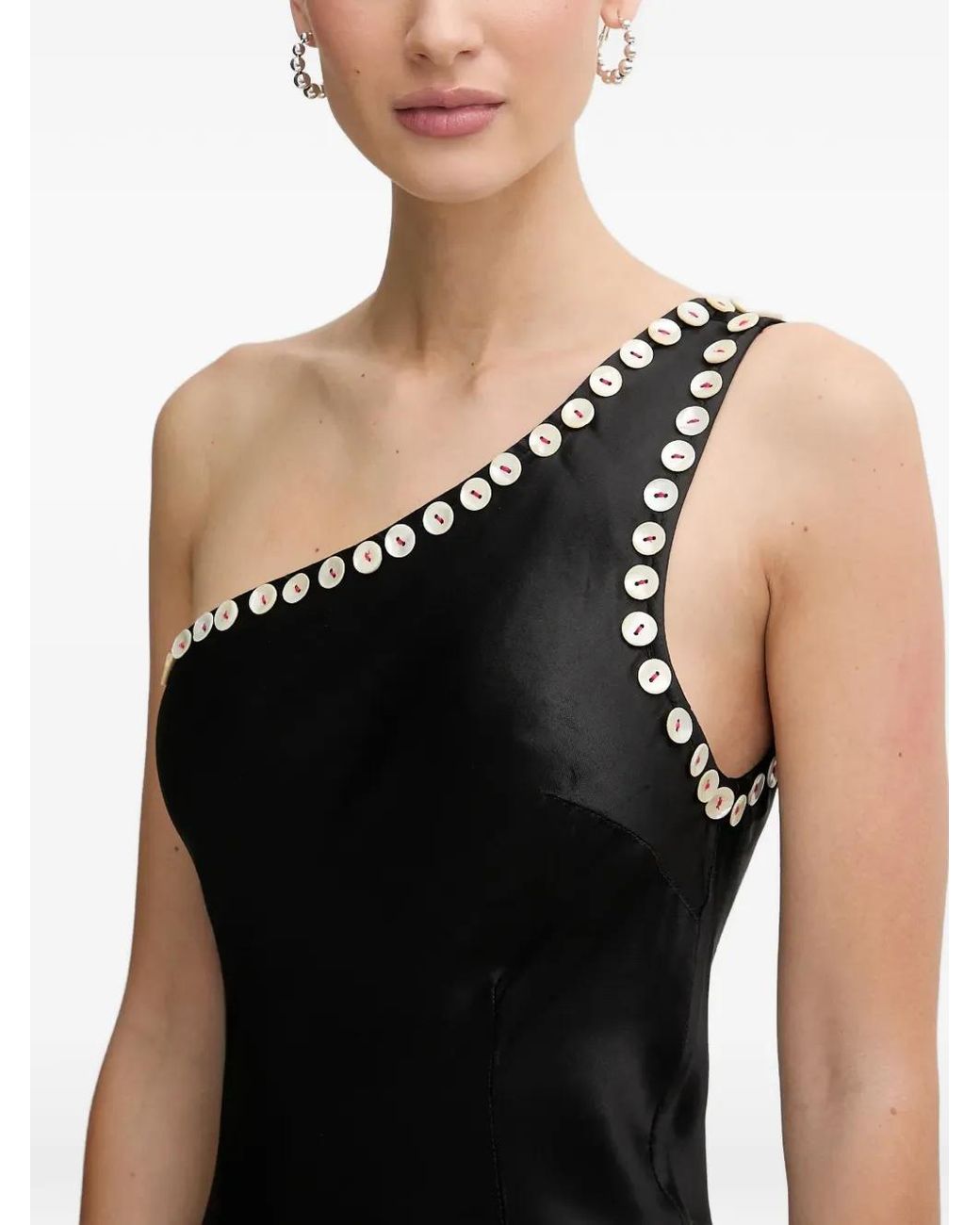 Never Fully Dressed Black One-Shoulder Maxi Dress