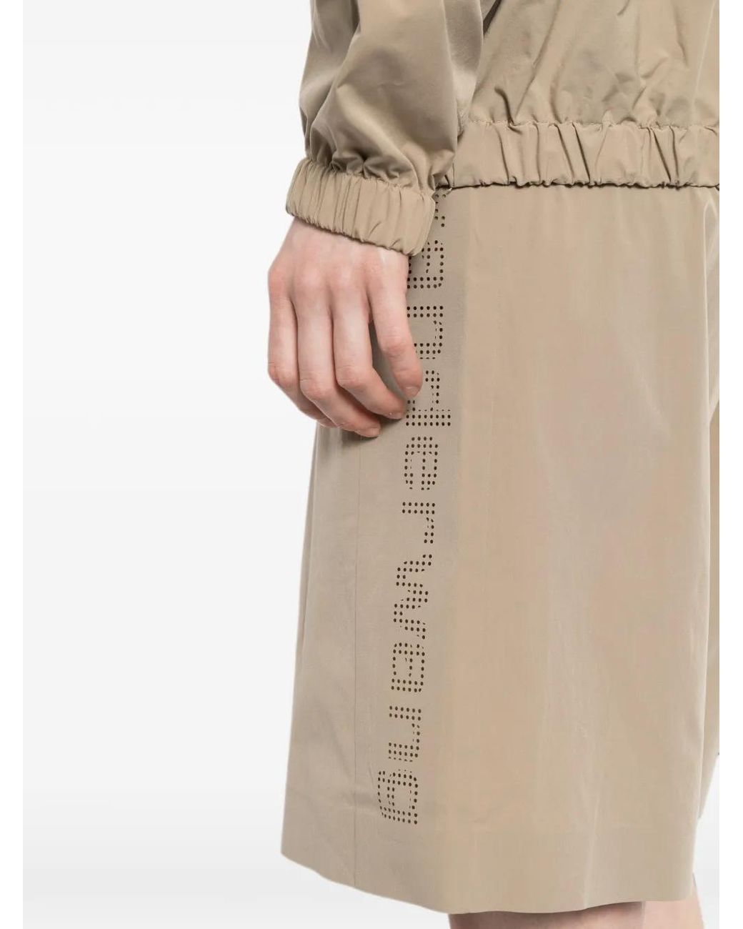 Alexander Wang Natural Short De Sport À Logo Perforé