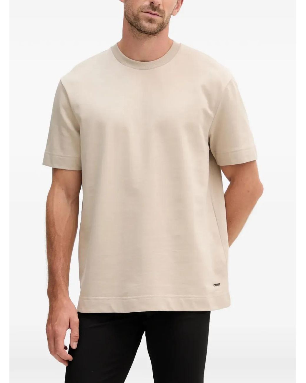 Joop! Natural Achilleas Logo-Plaque T-Shirt for men