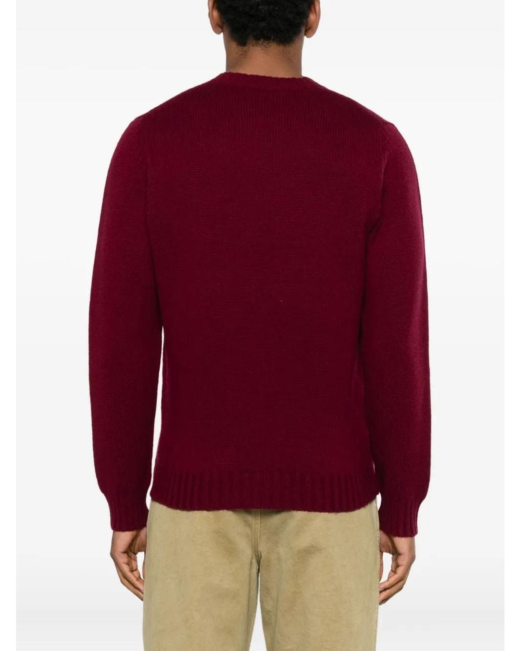 Della Ciana Gerippter Pullover in Red für Herren