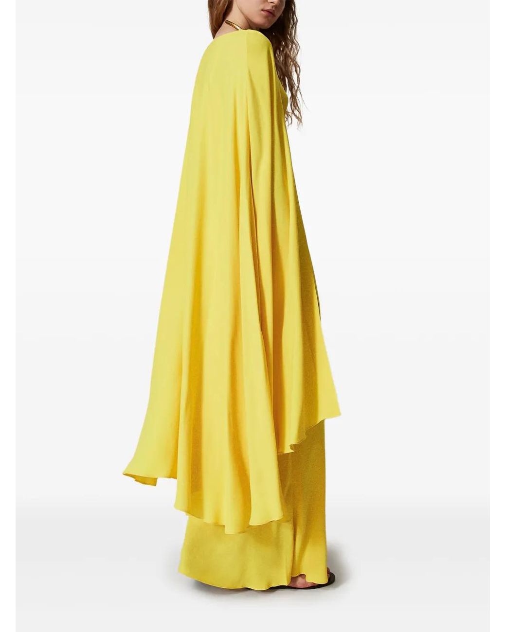 Twinset Yellow Woven Dress