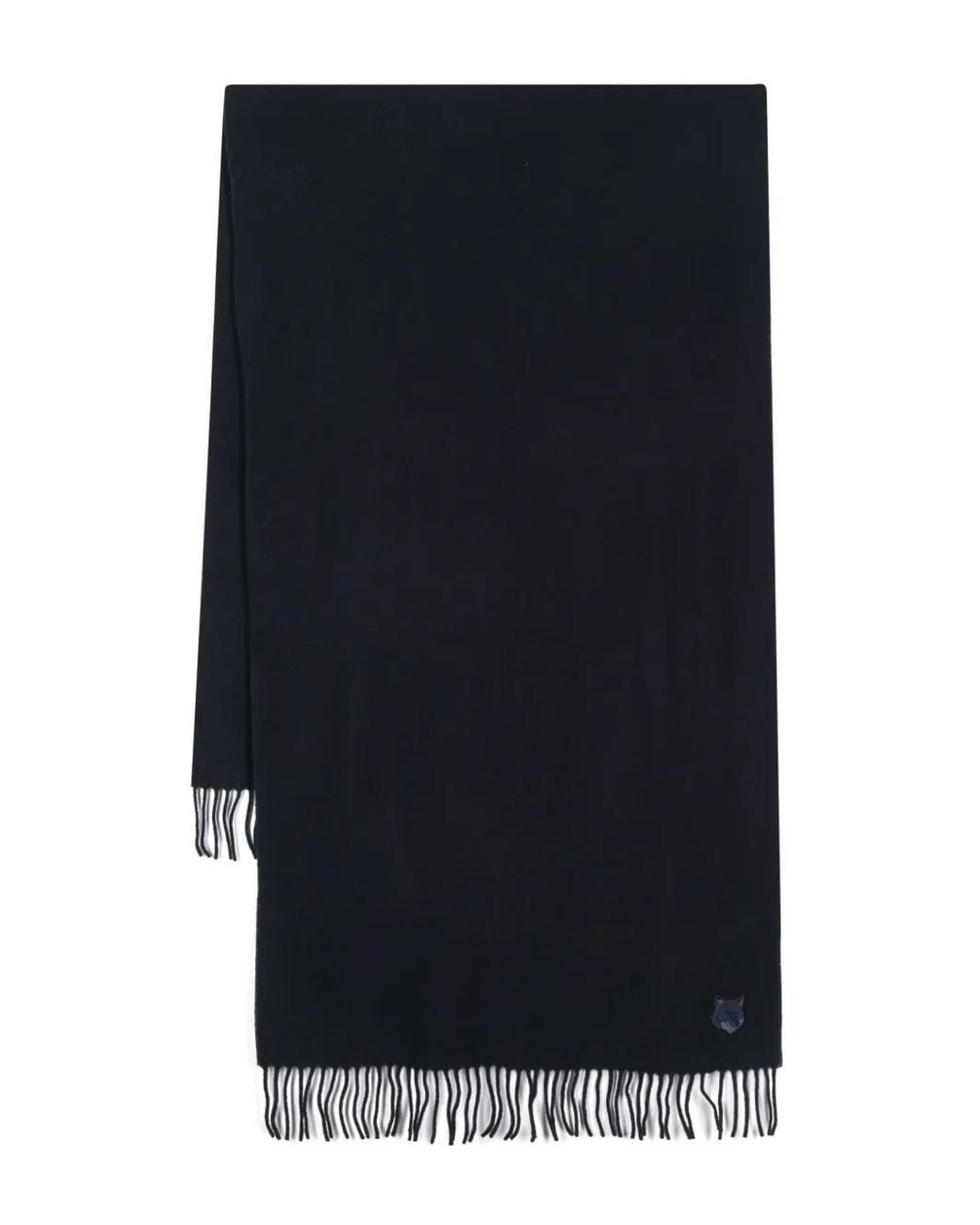Maison Kitsuné Blue Fox-Patch Scarf