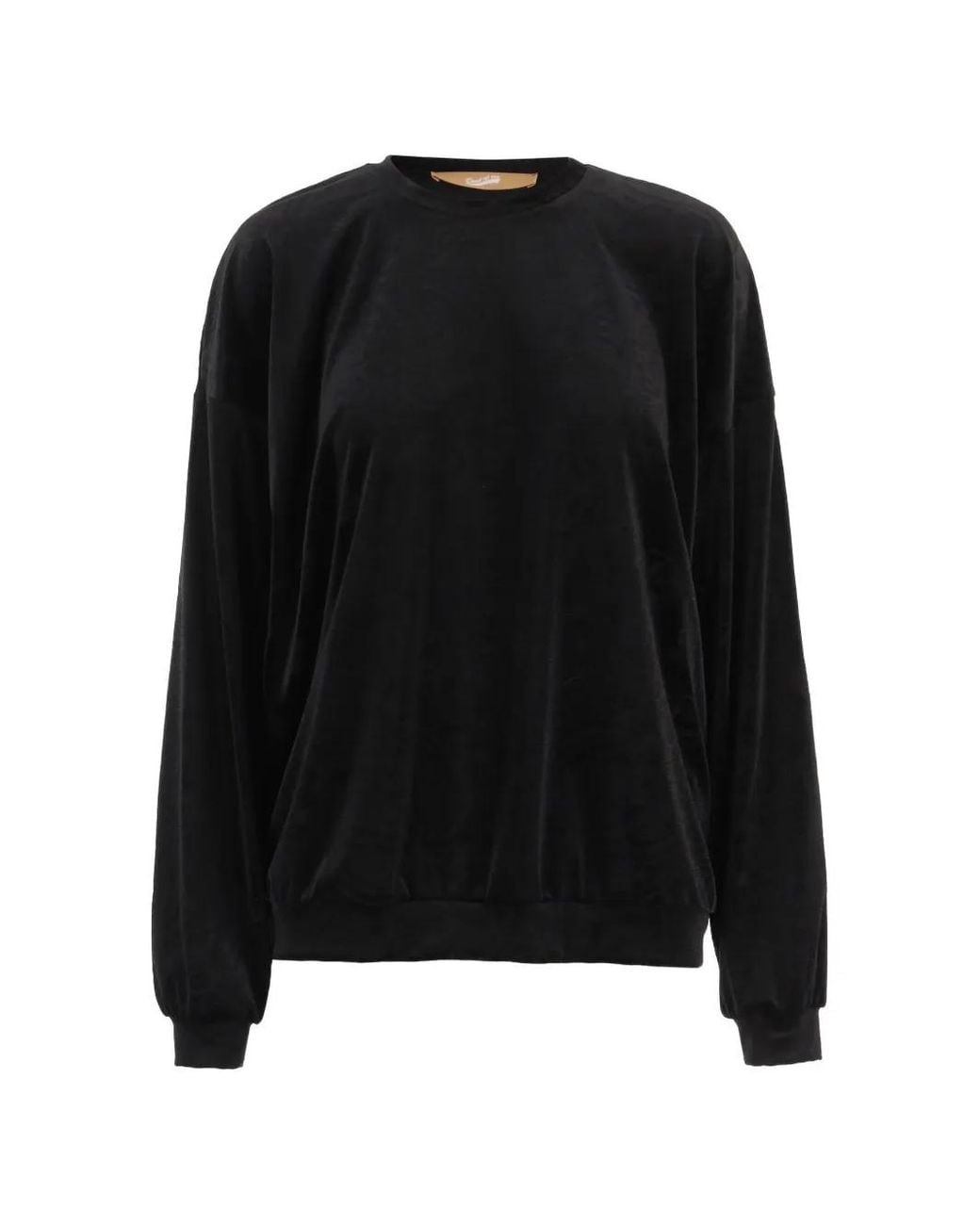 DON'T @ ME Black Paisley-Jacquard Velvet Sweater