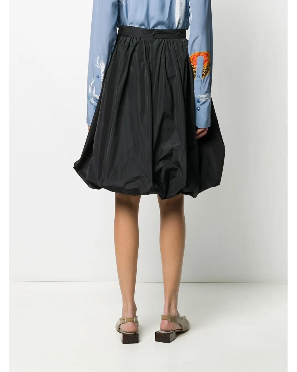 Patou Black Generous Mini Skirt