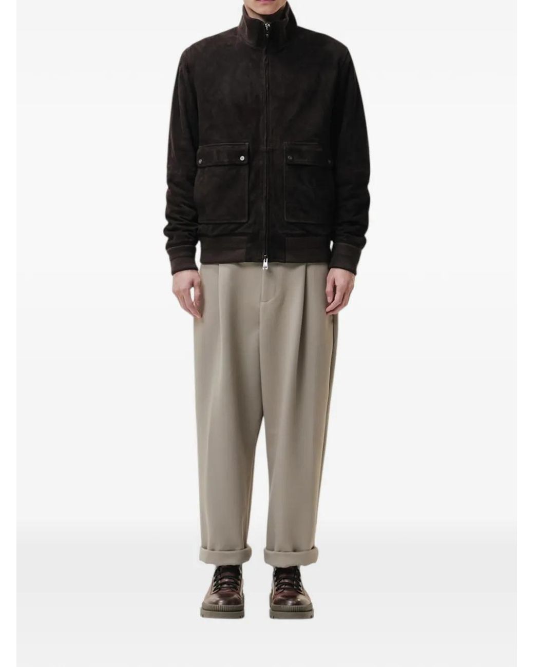 DUNO Black Hans Bomber Jacket for men