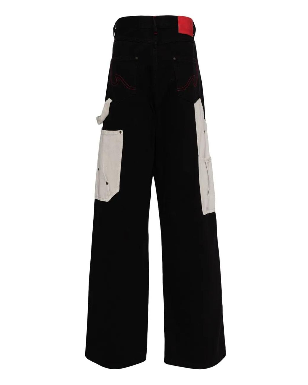 Kusikohc Carpenter Rivet Cotton-Blend Straight-Leg Jeans in Black for ...