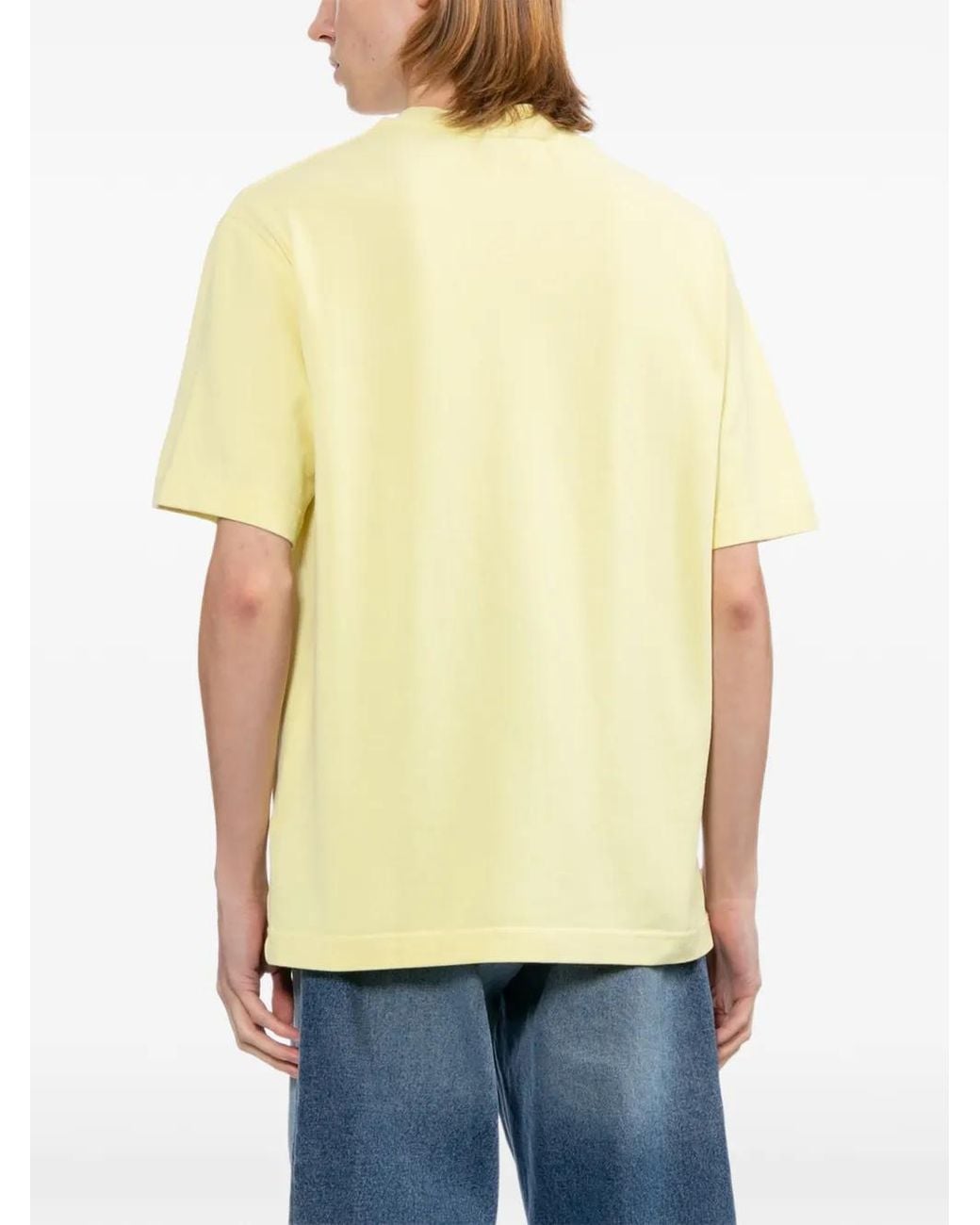 Jacquemus Yellow T-Shirt À Patch Logo for men