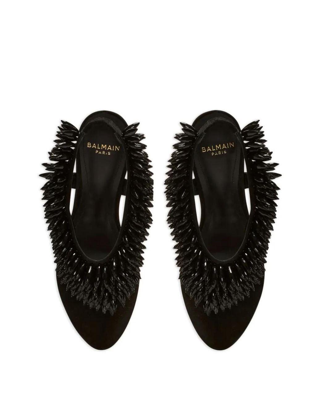 Balmain White No Wedge Beaded Suede Sandals