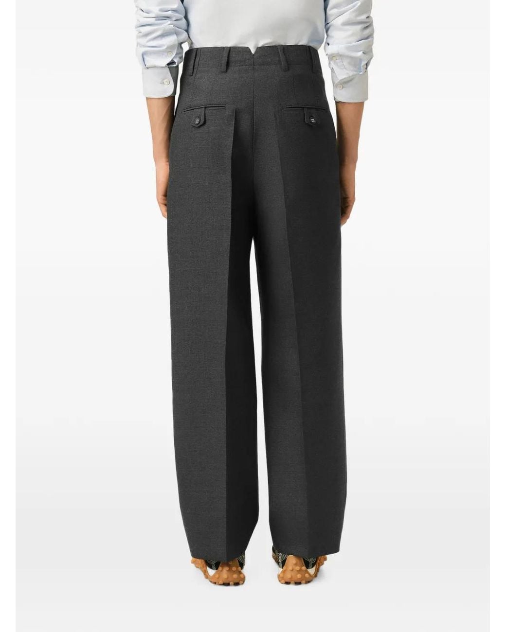 AMI Black Carrot High-Waisted Trousers With 2 Pleats for men