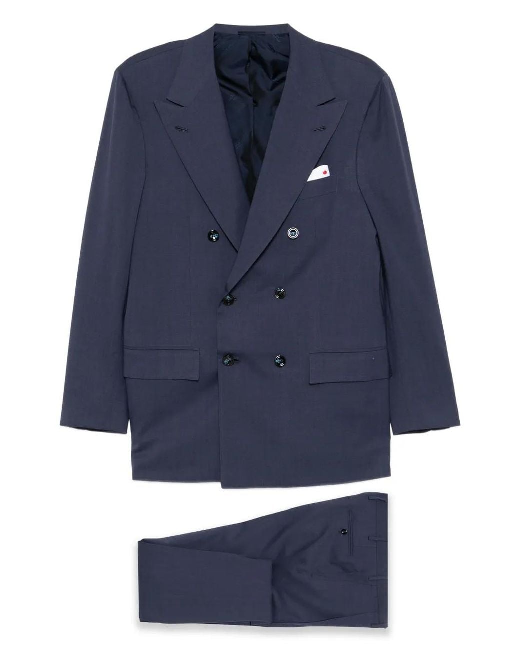 Kiton Blue Single-Breasted Suit for men