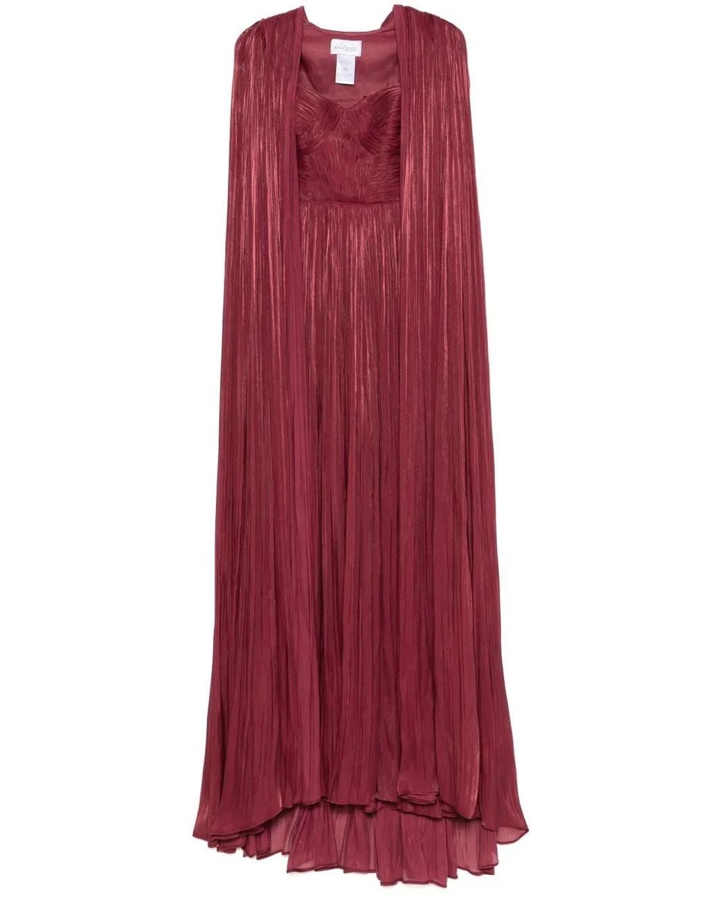 Ana Radu Layered Plissé Gown