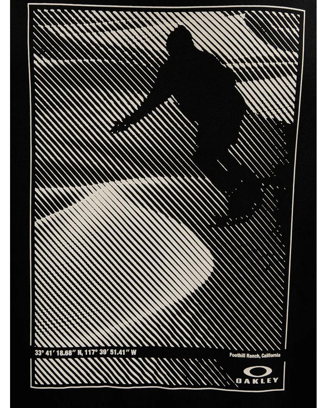 Oakley Black Sandboard Graphic-Print Pouch-Pocket Hoodie for men