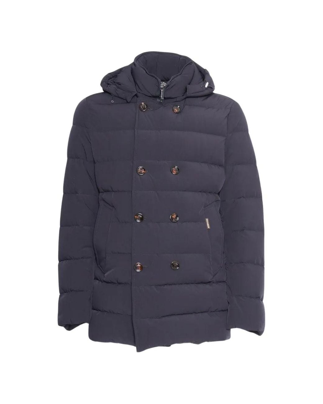 Moorer Blue Florio Double-Breasted Puffer Jacket for men