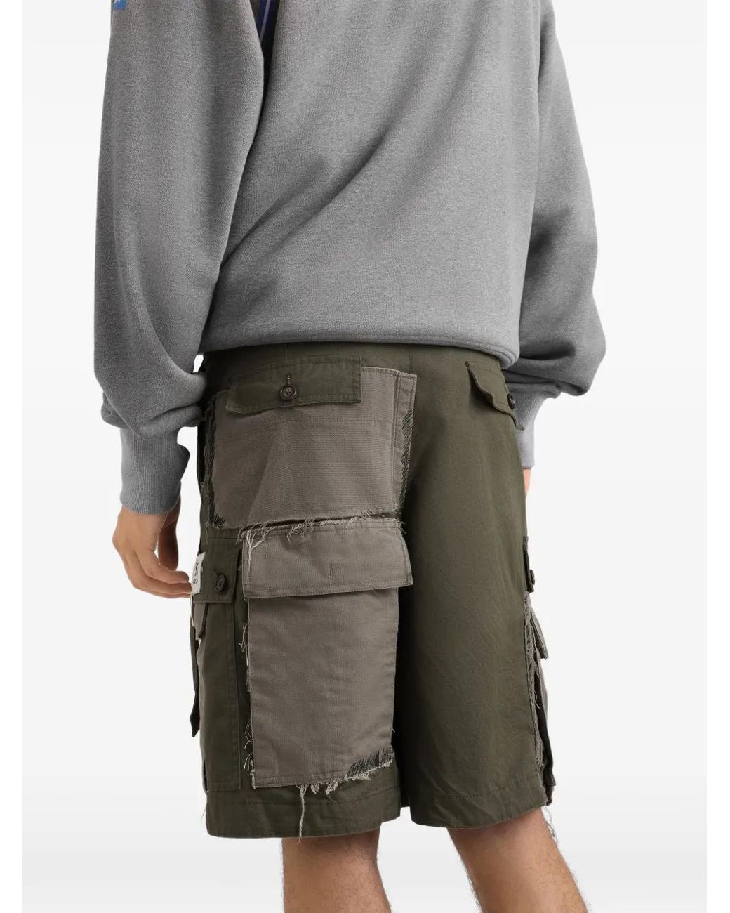 Dolce & Gabbana Green Patchwork Belted Trousers for men