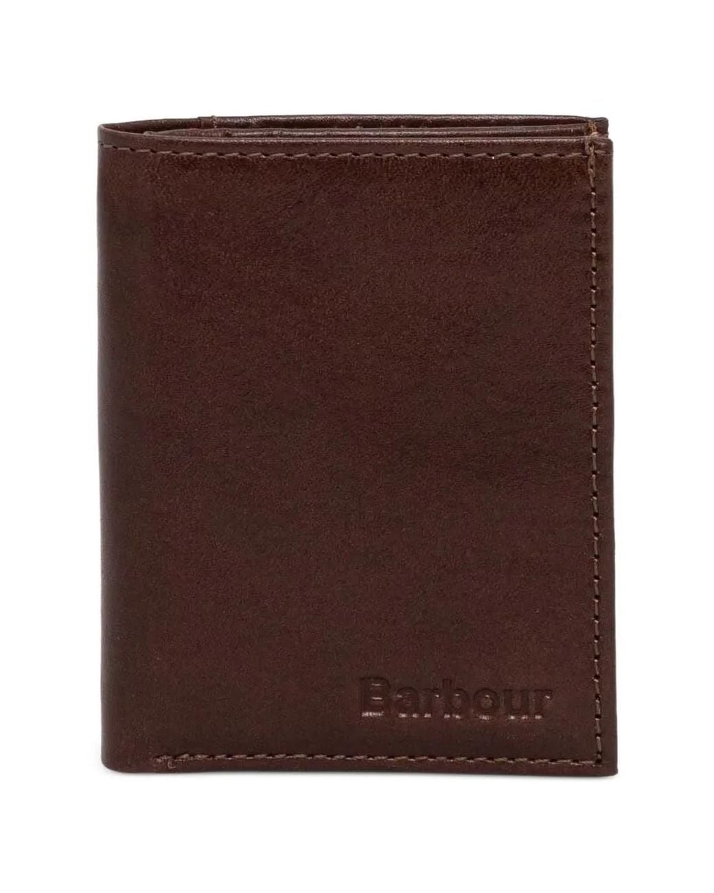 Barbour Brown Colwell Small Billfold Wallet for men