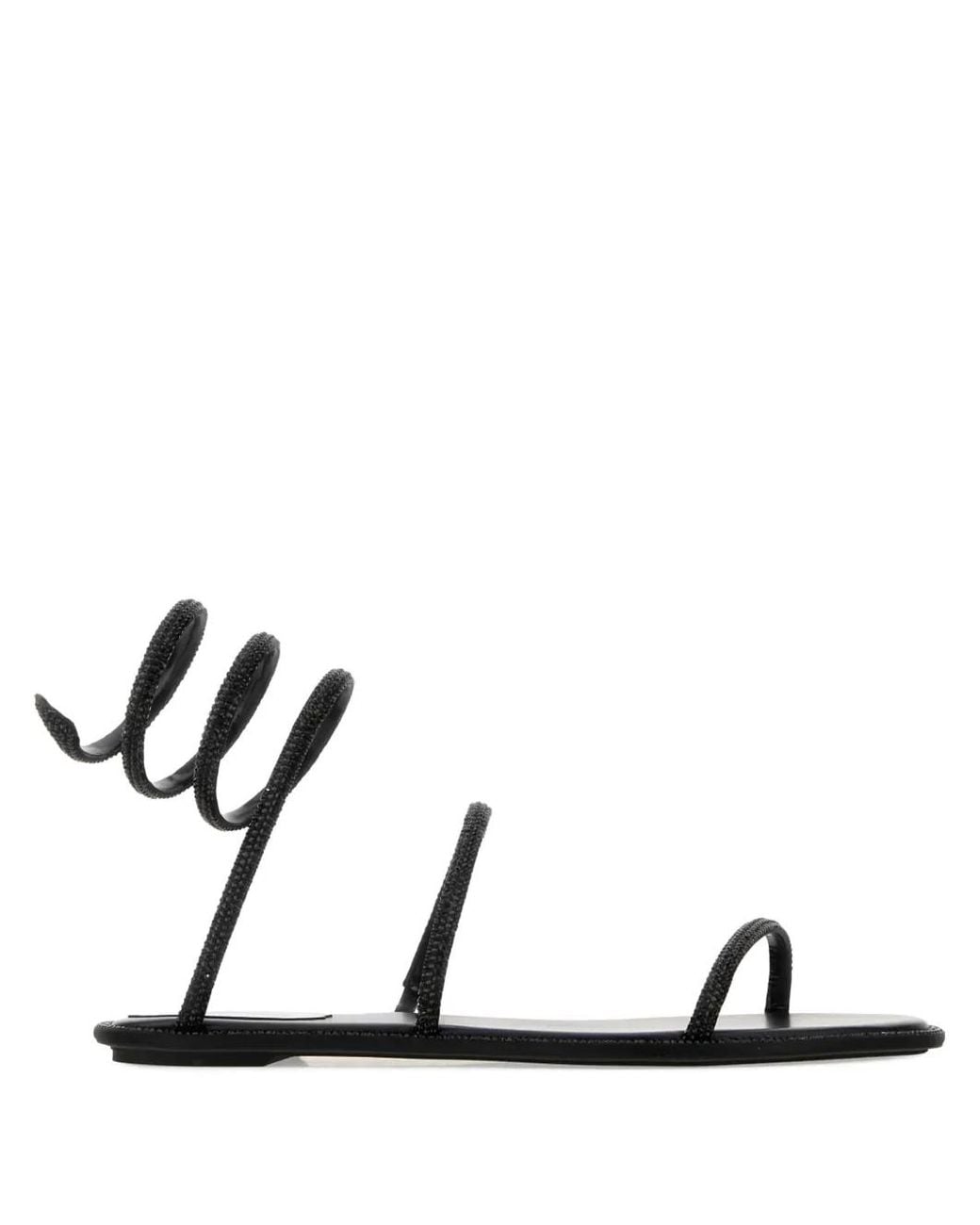 Rene Caovilla White Embellished Sandals