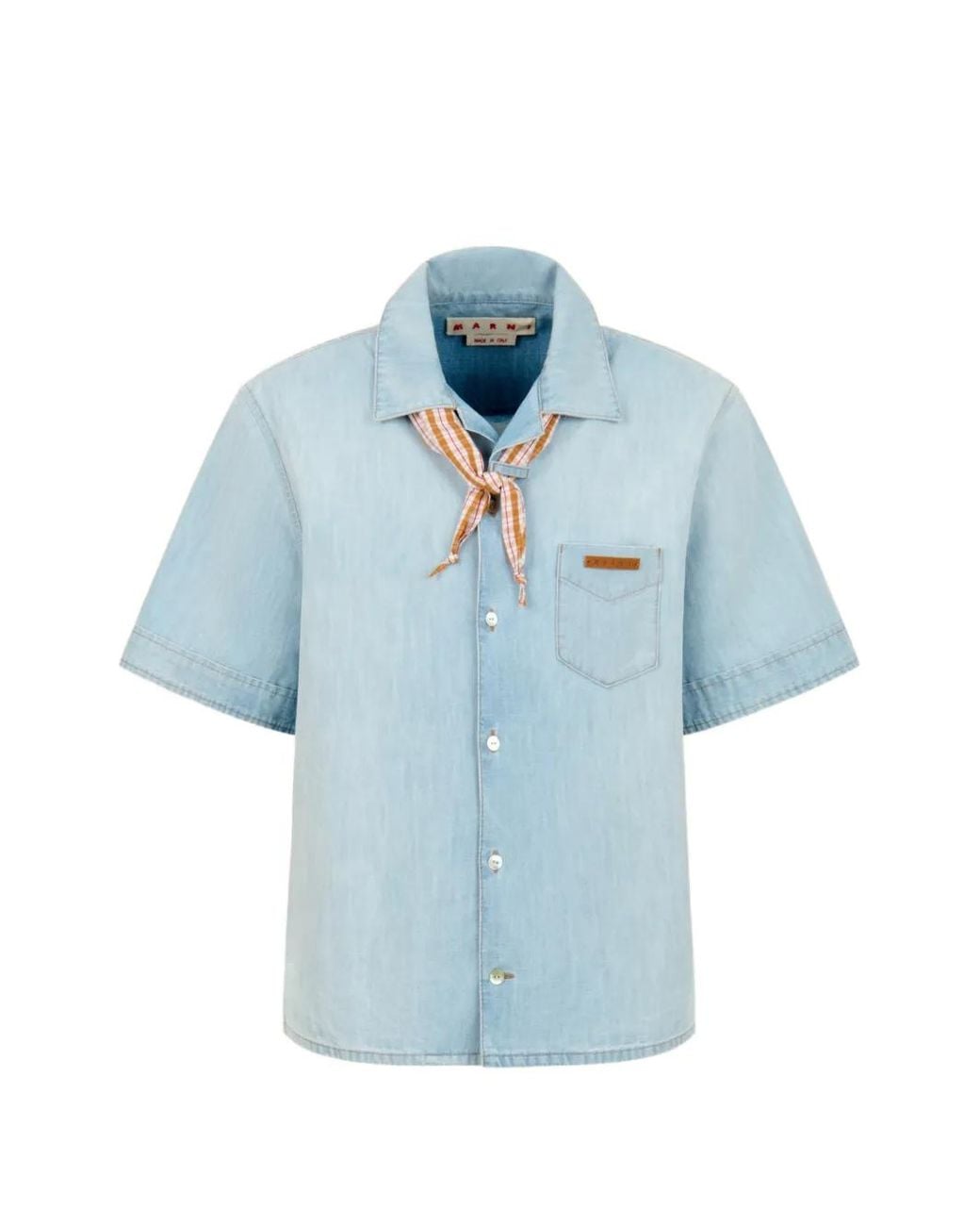 Marni Blue Shirt With Pocket for men