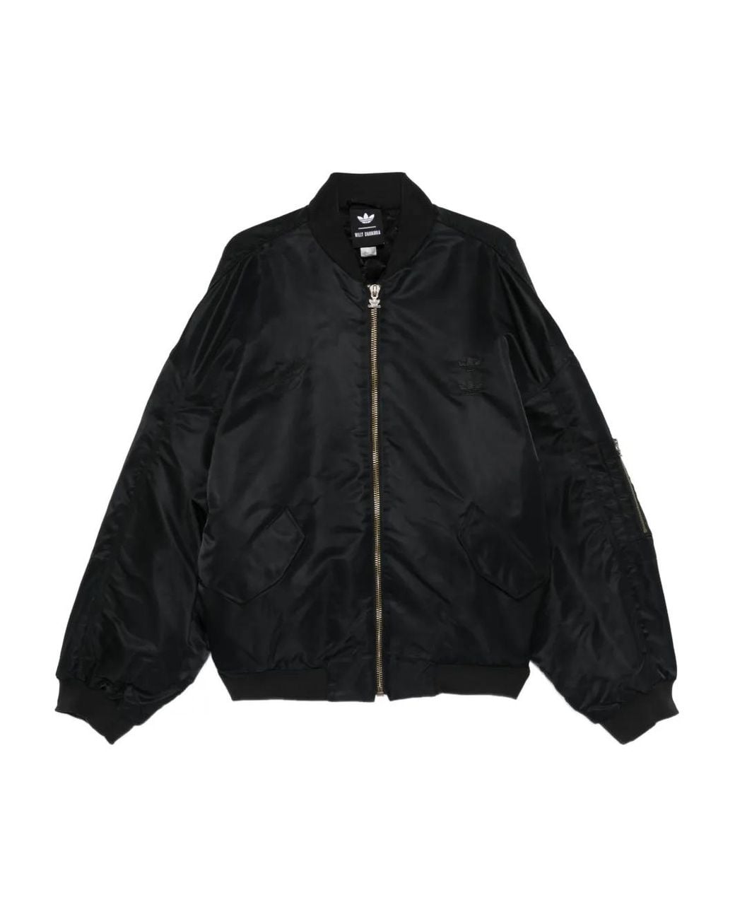 Adidas Black X Willy Chavarria Satin Bomber Jacket for men