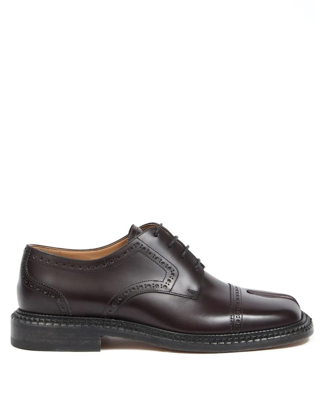 Maison Margiela Brown Cow Leather Lace-Ups for men