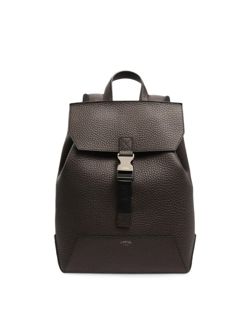 Lancel Black Milo Grained Leather Backpack for men