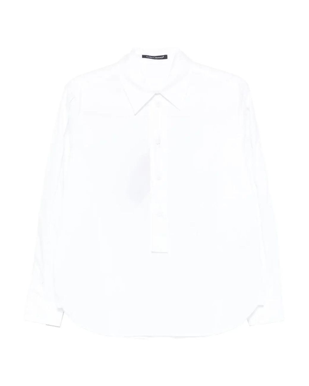 Luisa Cerano White Long-Sleeves Blouse
