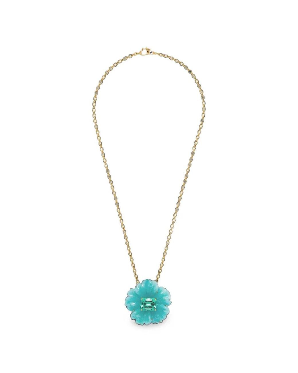 Irene Neuwirth Blue Amazonite And Emerald Necklace