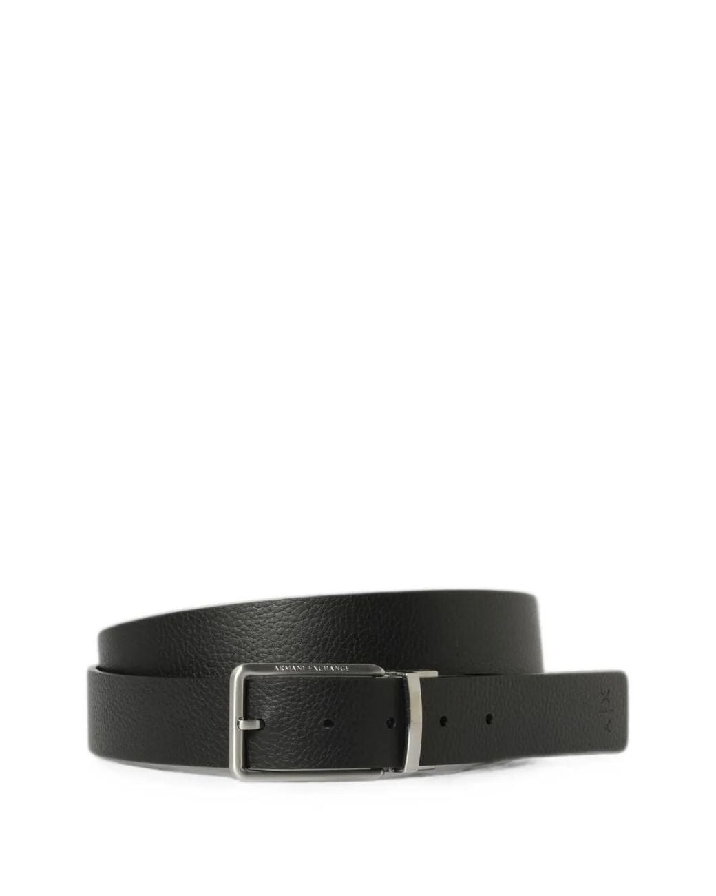 Emporio Armani Black Reversible Leather Belt for men