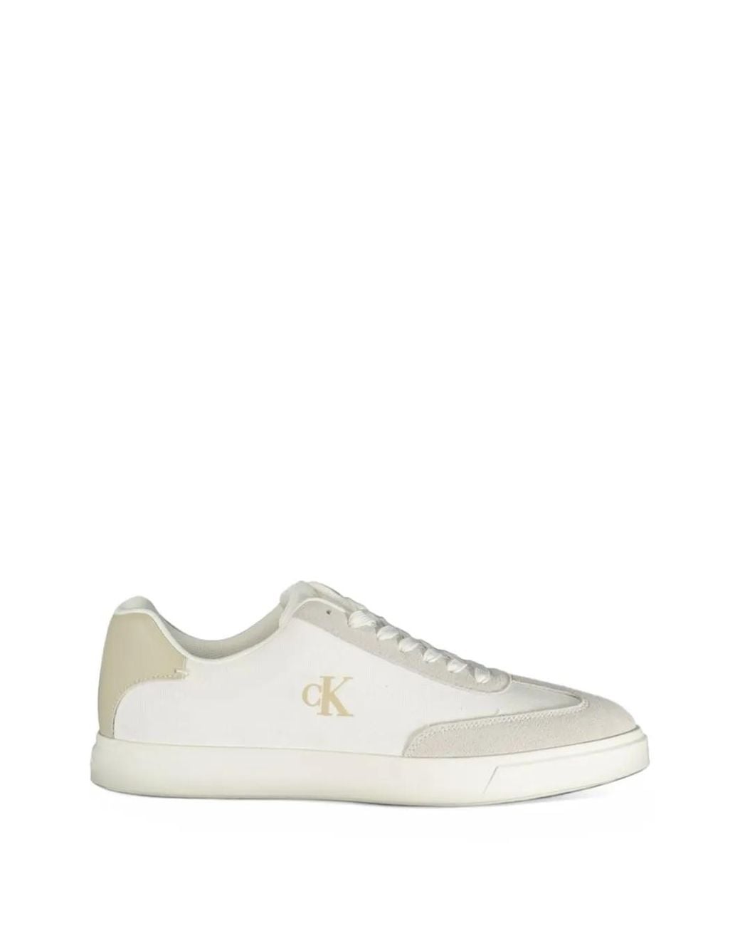 Calvin Klein White Brooke Logo-Print Panelled Sneakers for men