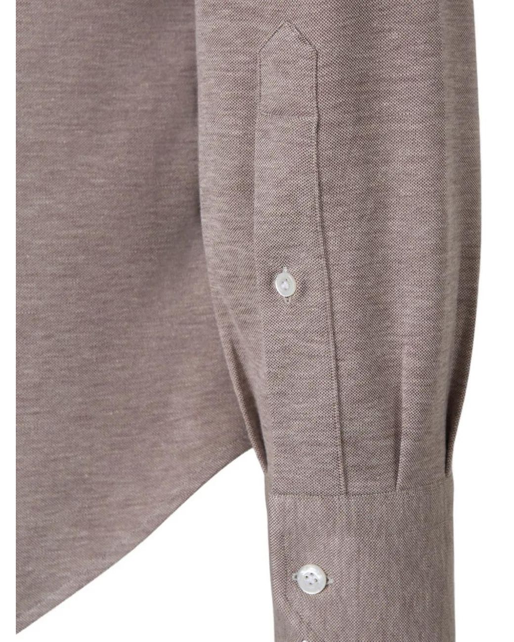 Fray Brown Gabriel Spread-Collar Shirt for men