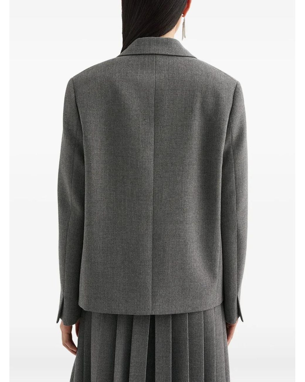 Jil Sander Gray Mélange-Effect Blazer