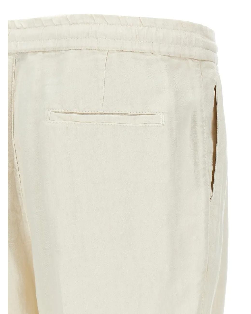 Brunello Cucinelli Natural Linen Trousers for men