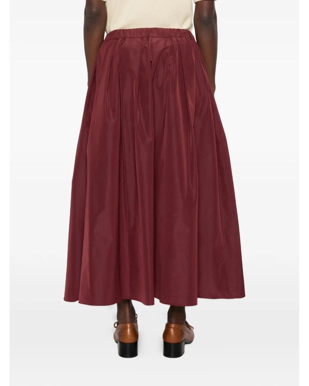 Weekend by Maxmara Purple Pleated A-Line Maxi Skirt