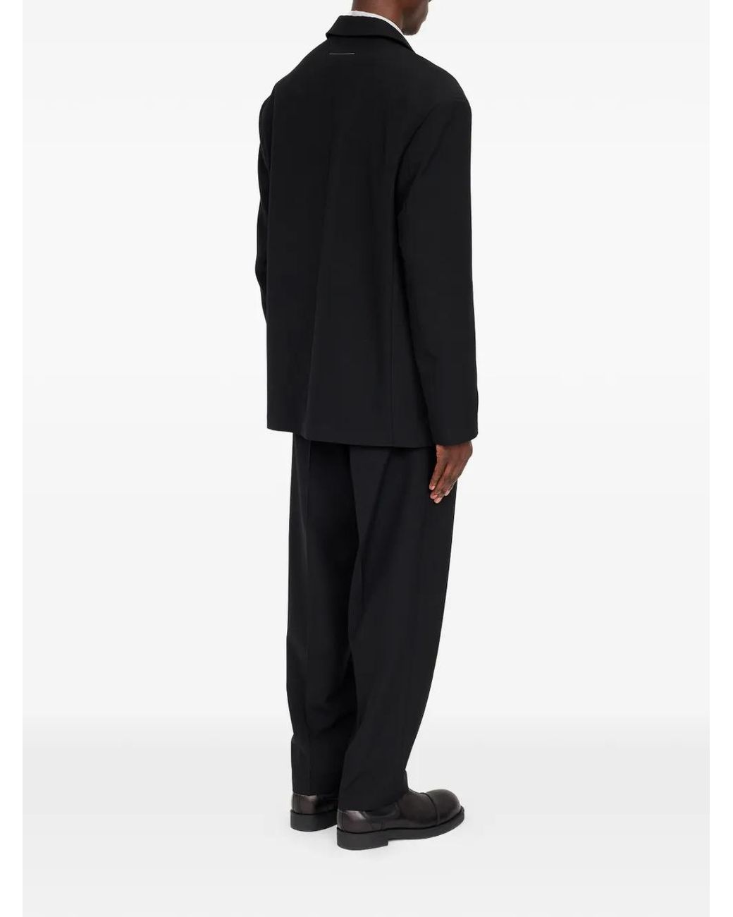 MM6 by Maison Margiela Black Wool-Blend Suit Jacket for men