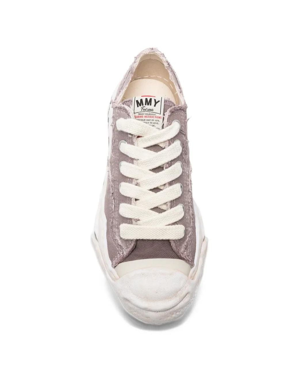 Maison Mihara Yasuhiro White Hank Og Graffiti Check Sole Canvas Low-Top Sneakers