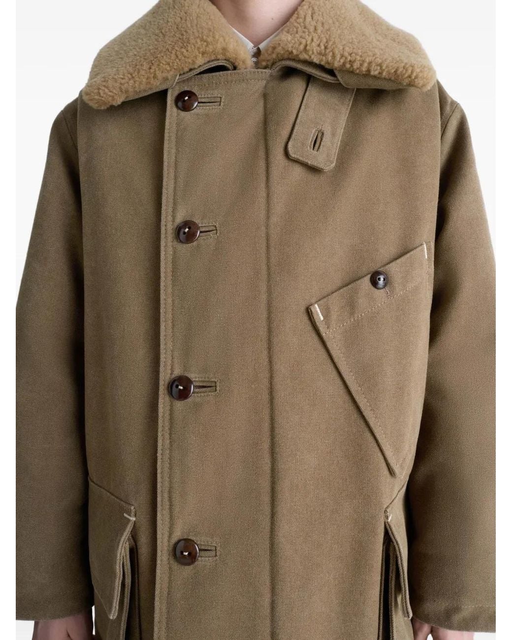 Lemaire Natural Shearling-Collar Parka for men