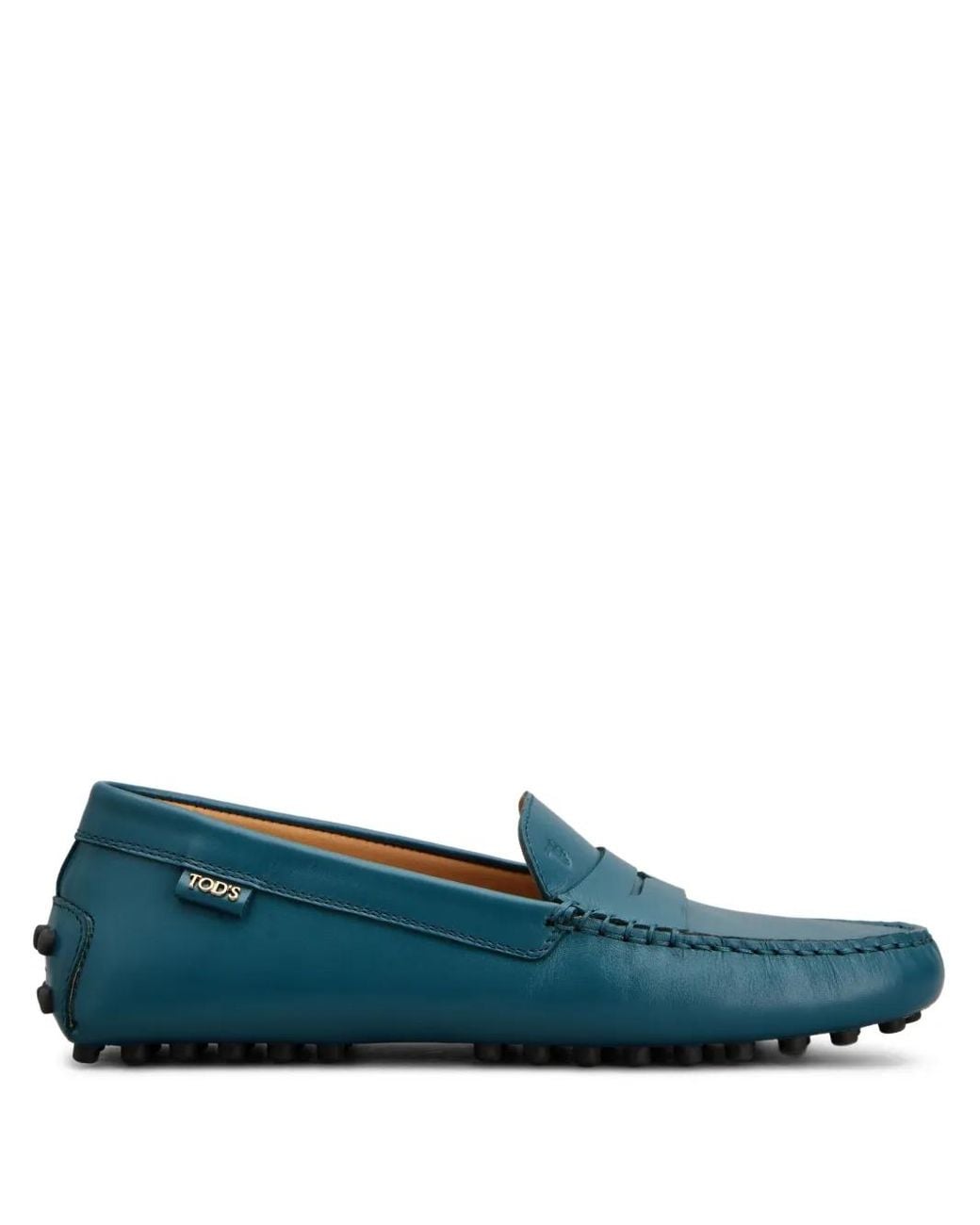 Tod's Blue Pebble-Detail Leather Loafers