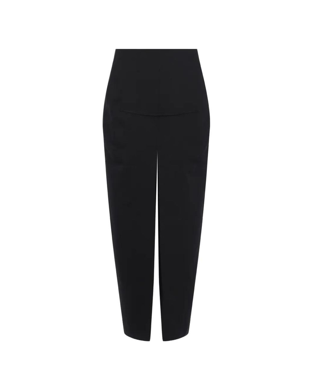 Rick Owens Black Wool Midi Skirt
