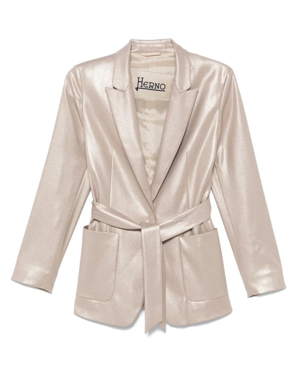 Herno Natural Lamé Blazer