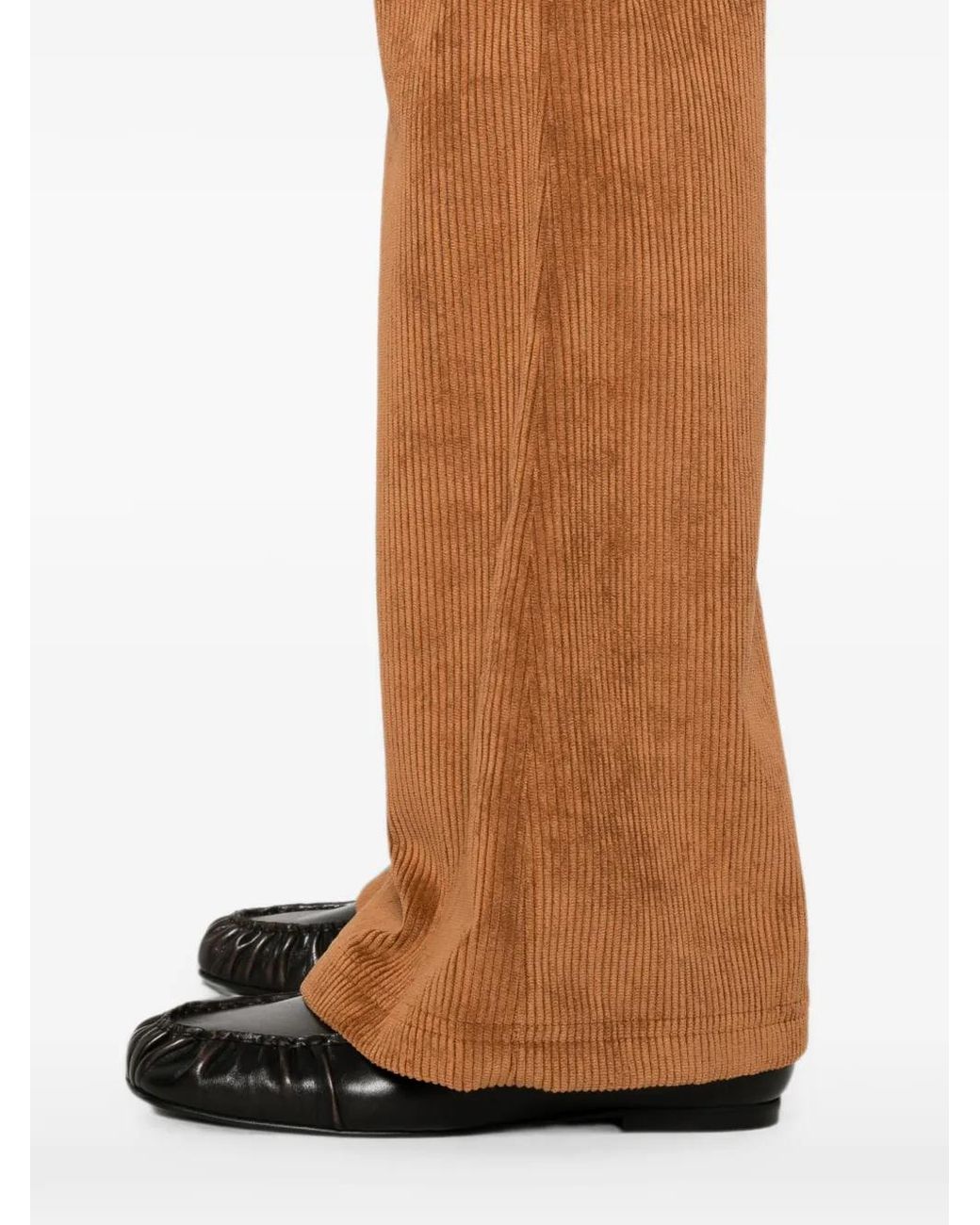 Moncler Brown Corduroy Wide Leg Trousers