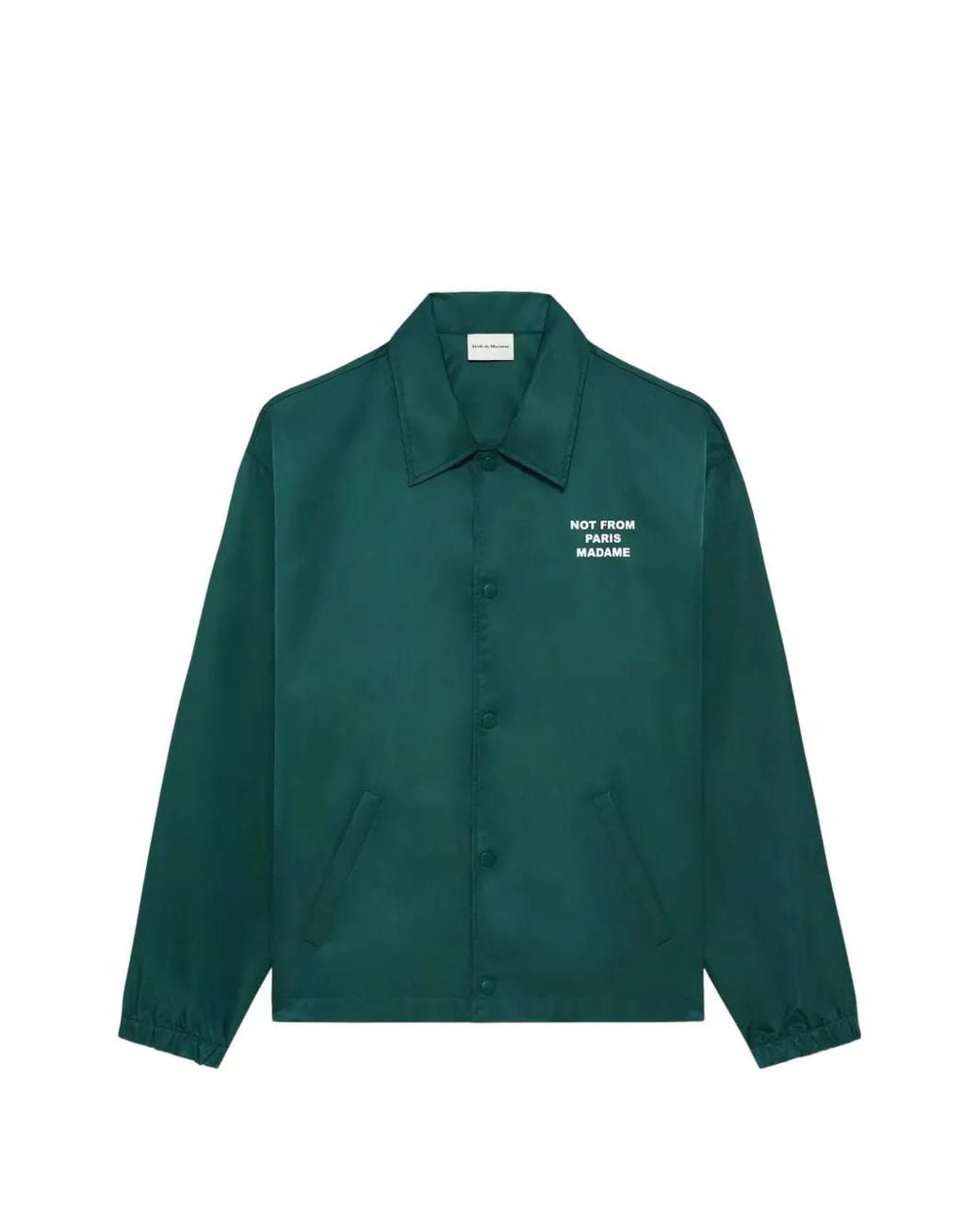 Drole de Monsieur Green Slogan-Print Jacket for men