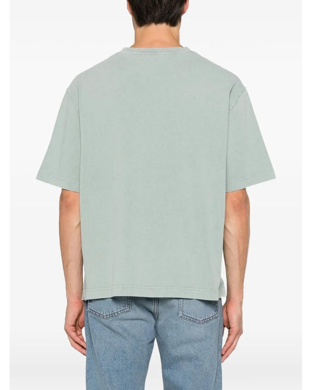 Maison Kitsuné Green Logo-Patch T-Shirt for men