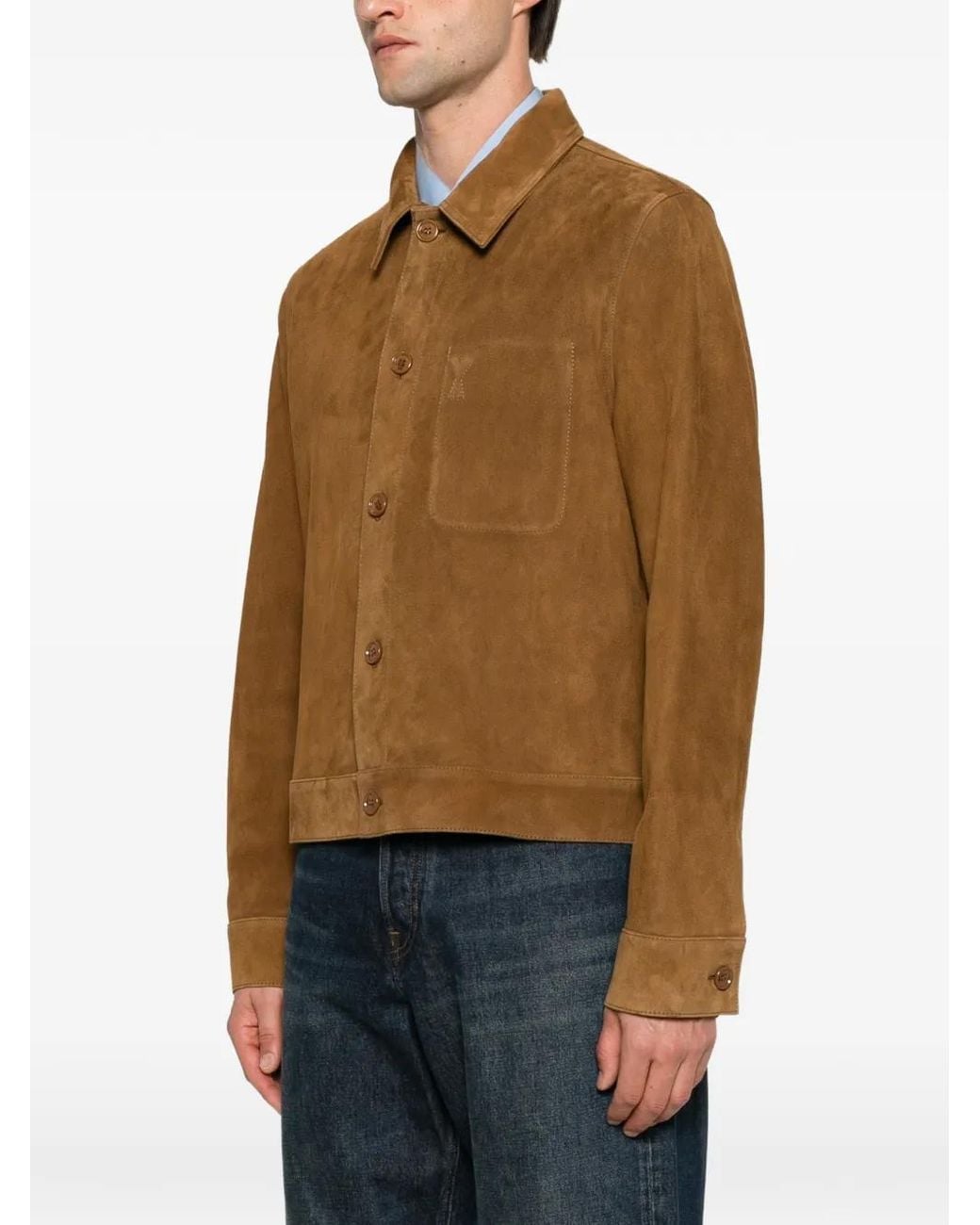 AMI Brown Ami De Coeur Jacket for men