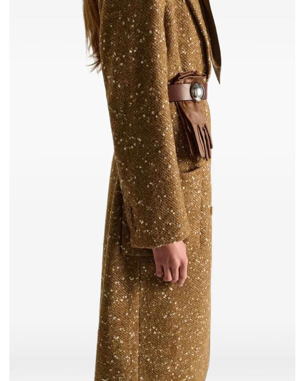 Dorothee Schumacher Natural Manteau En Tweed À Boutonnière Croisée