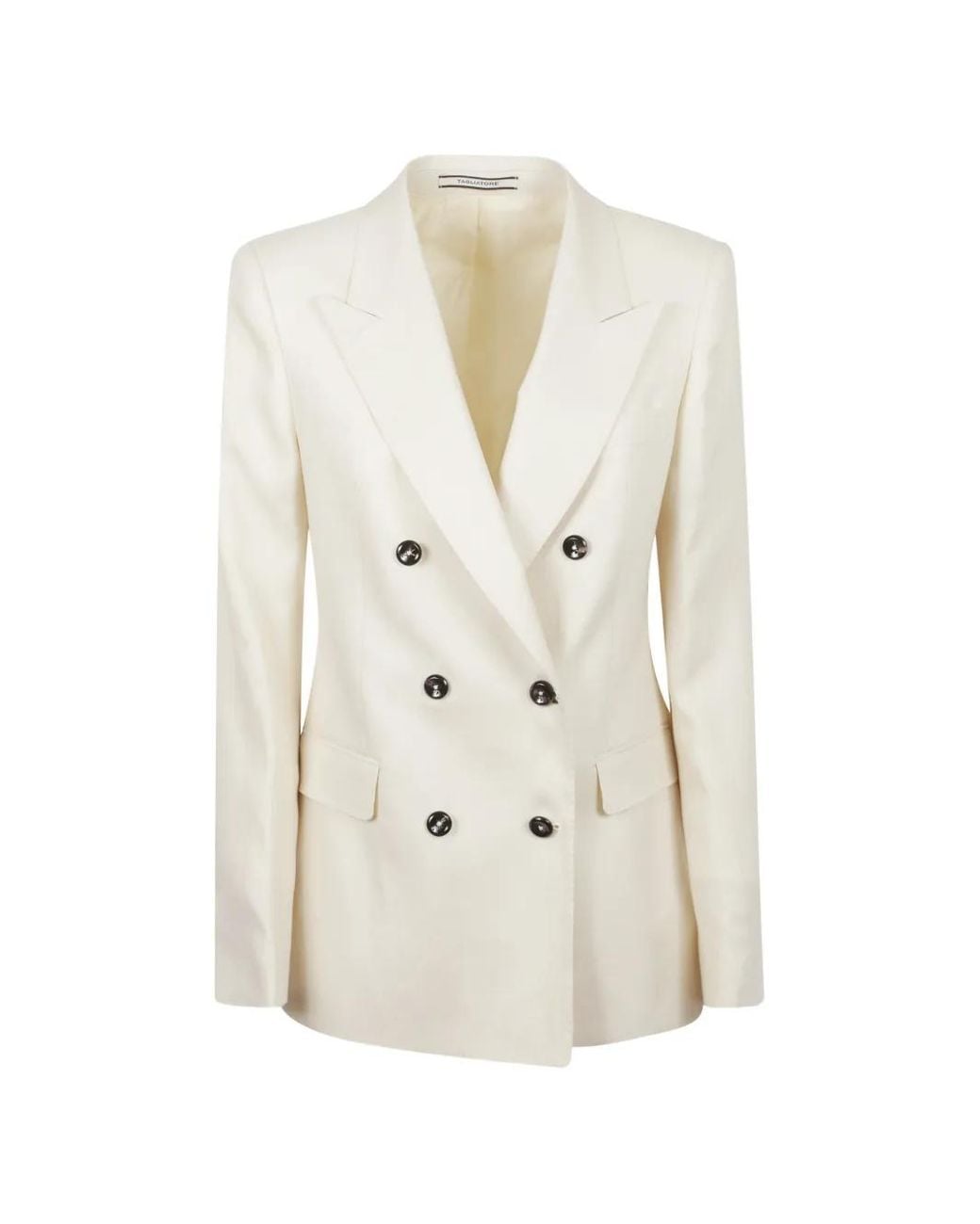 Tagliatore White Parigi Double-Breasted Peak-Lapel Blazer