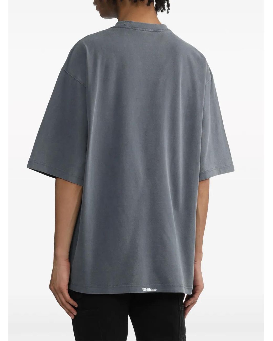 we11done Blue Monster Graphic-Print T-Shirt for men