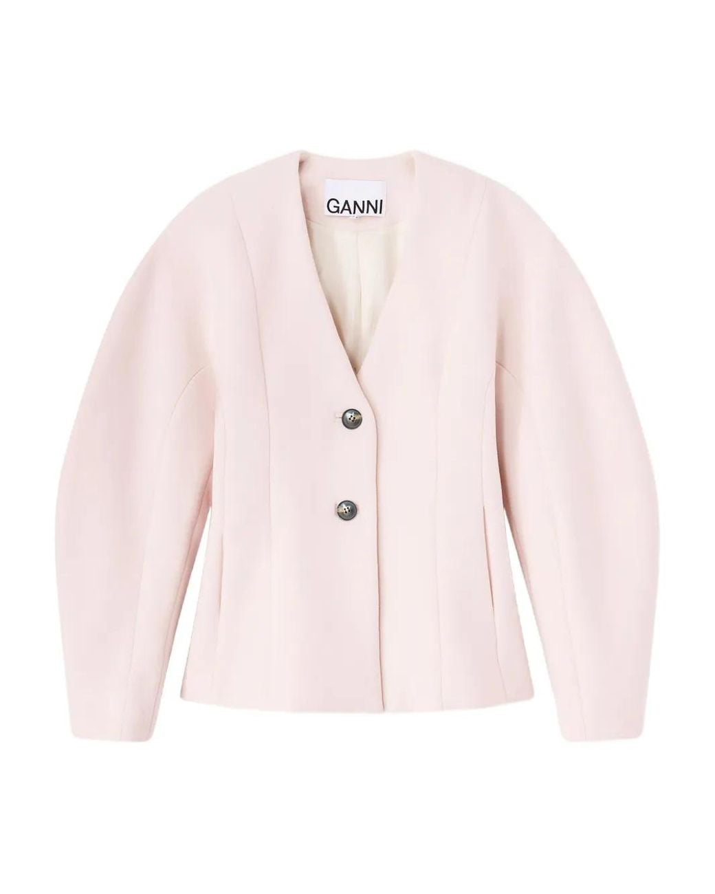 Ganni Pink Wool Blazer